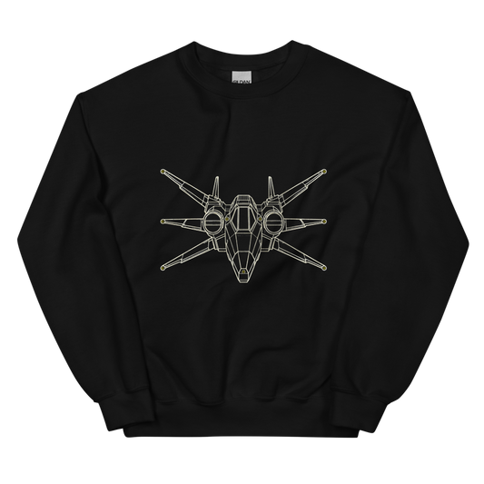 Nine Wing, Lamps | Retro Space Opera Tee - Crewneck Black