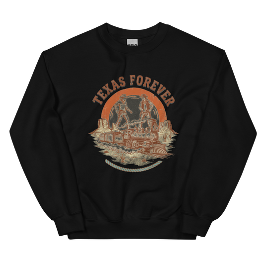 Texas Forever | Vintage Western Tee - Crewneck Black