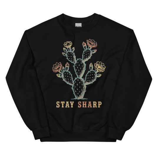 Stay Sharp | Prickly Pear Tee - Crewneck Black