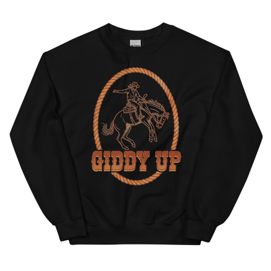 Giddy Up | Vintage Rodeo Tee - Crewneck Black