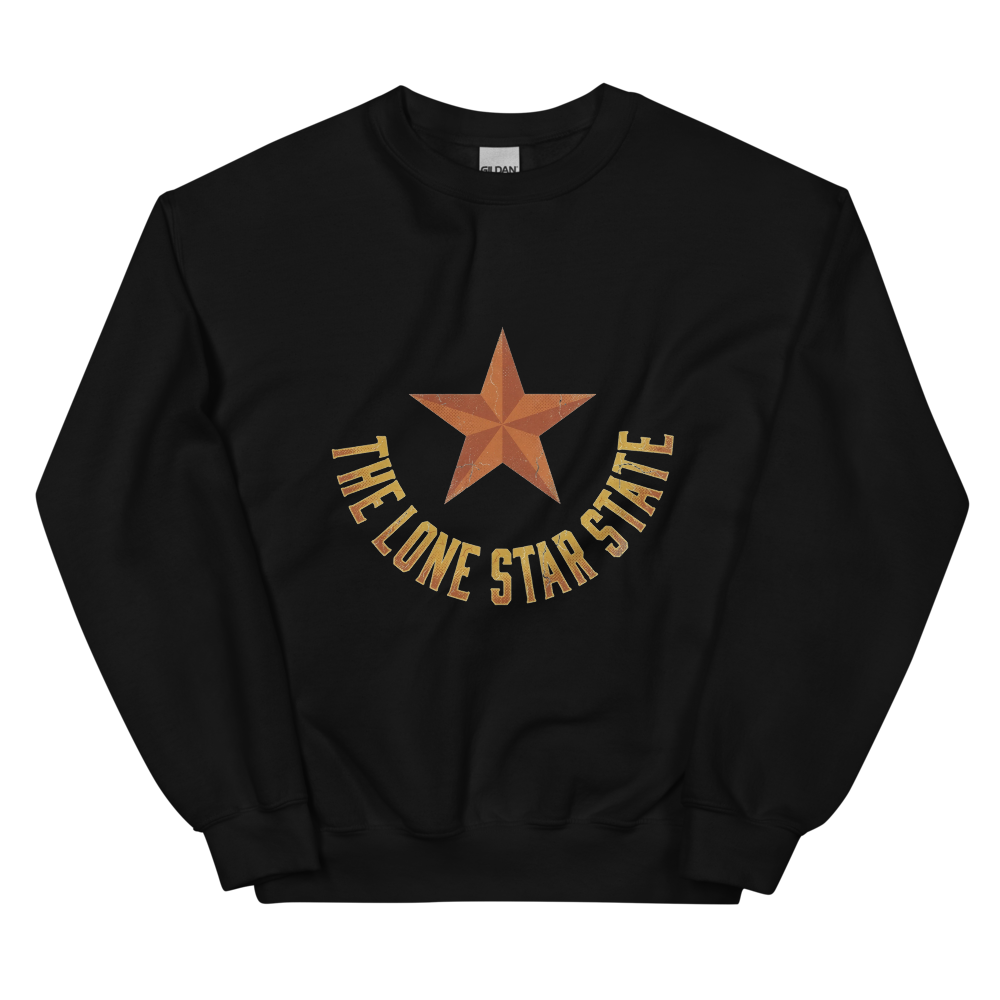 The Lone Star State | Retro Texas Tee - Crewneck Black