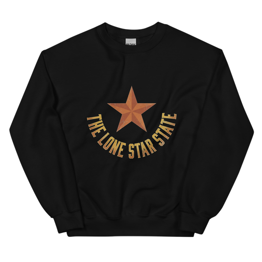 The Lone Star State | Retro Texas Tee - Crewneck Black