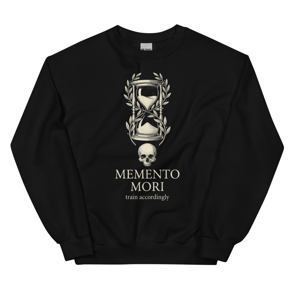 Memento Mori (Train Accordingly) | Stoic Fitness Heavyweight Tee - Crewneck Black