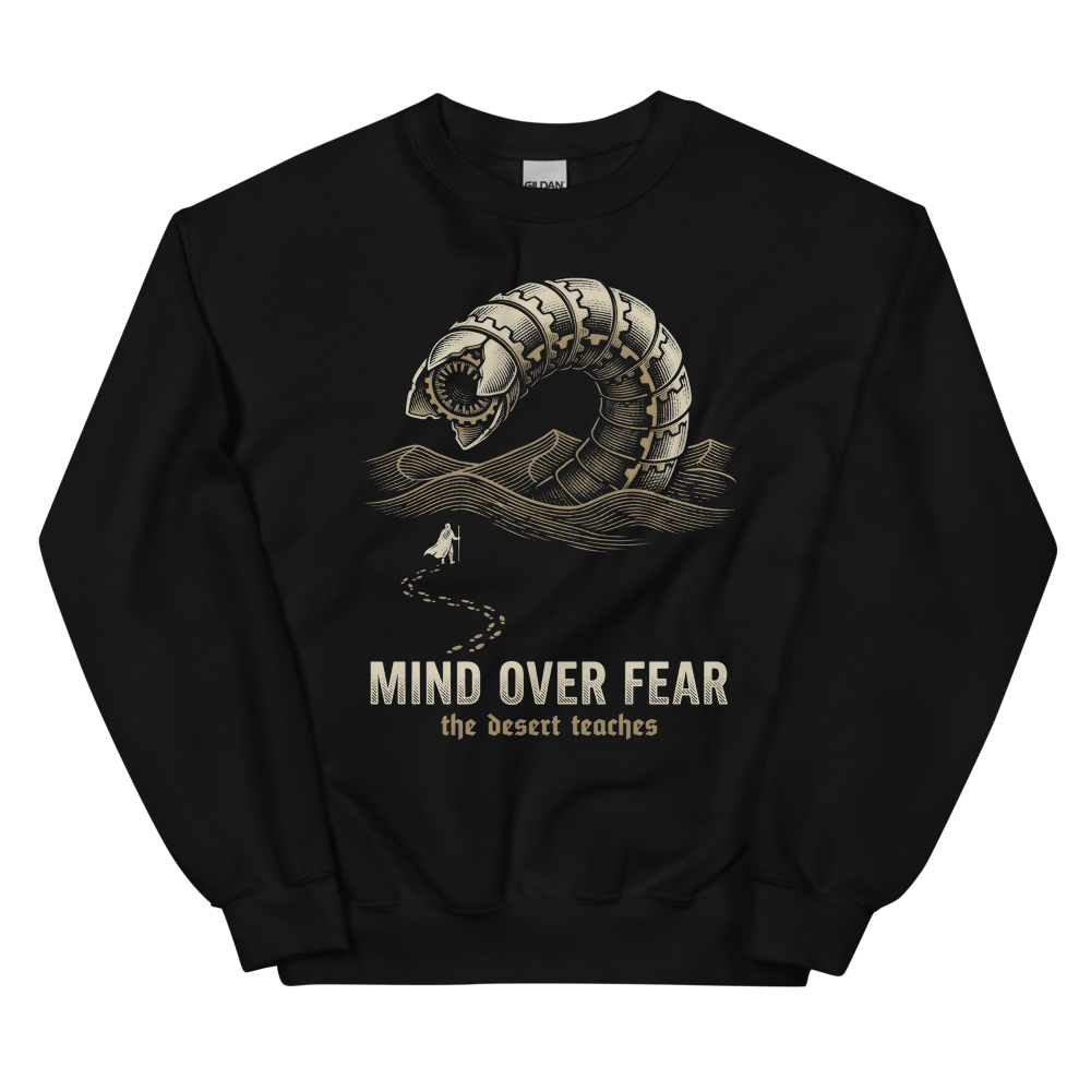 Mind Over Fear | Desert Sci-Fi Tee - Crewneck Black