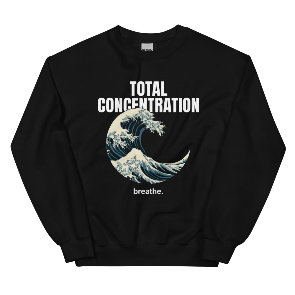 Total Concentration (breathe.) | Wave Training Tee - Crewneck Black