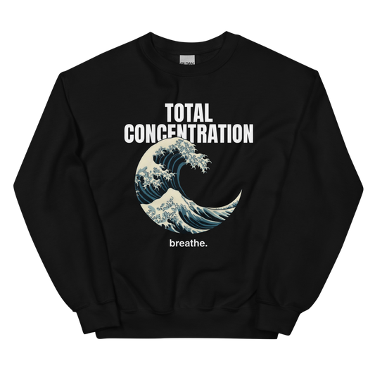 Total Concentration (breathe.) | Wave Training Tee - Crewneck Black