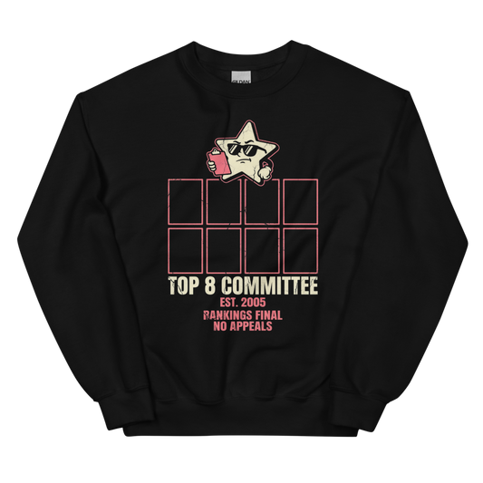 Top 8 Committee | Social Media Nostalgia Tee - Crewneck Black