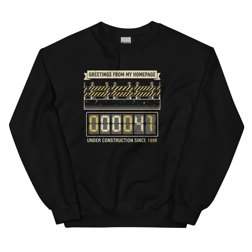 Greetings from My Homepage | Retro Internet Tee - Crewneck Black