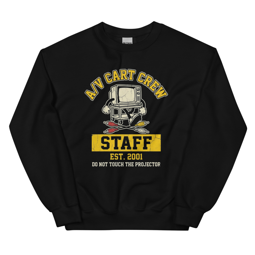 A/V Cart Crew Staff | School Nostalgia Tee - Crewneck Black