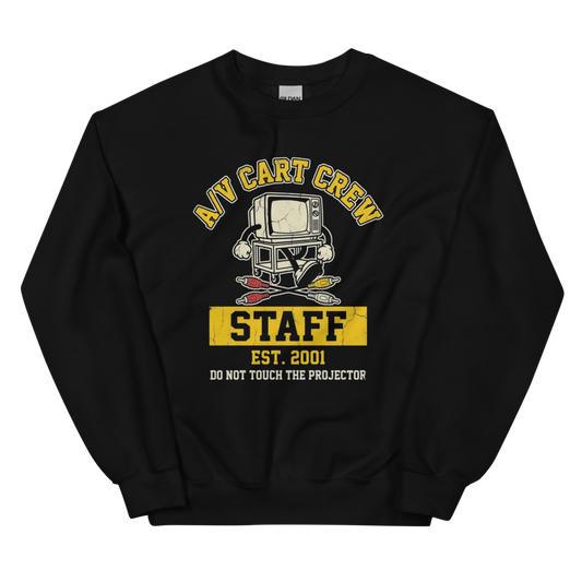 A/V Cart Crew Staff | School Nostalgia Tee - Crewneck Black
