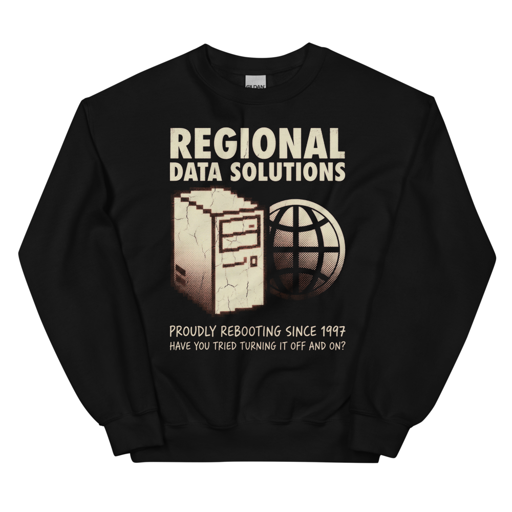 Regional Data Solutions | Retro IT Tee - Crewneck Black