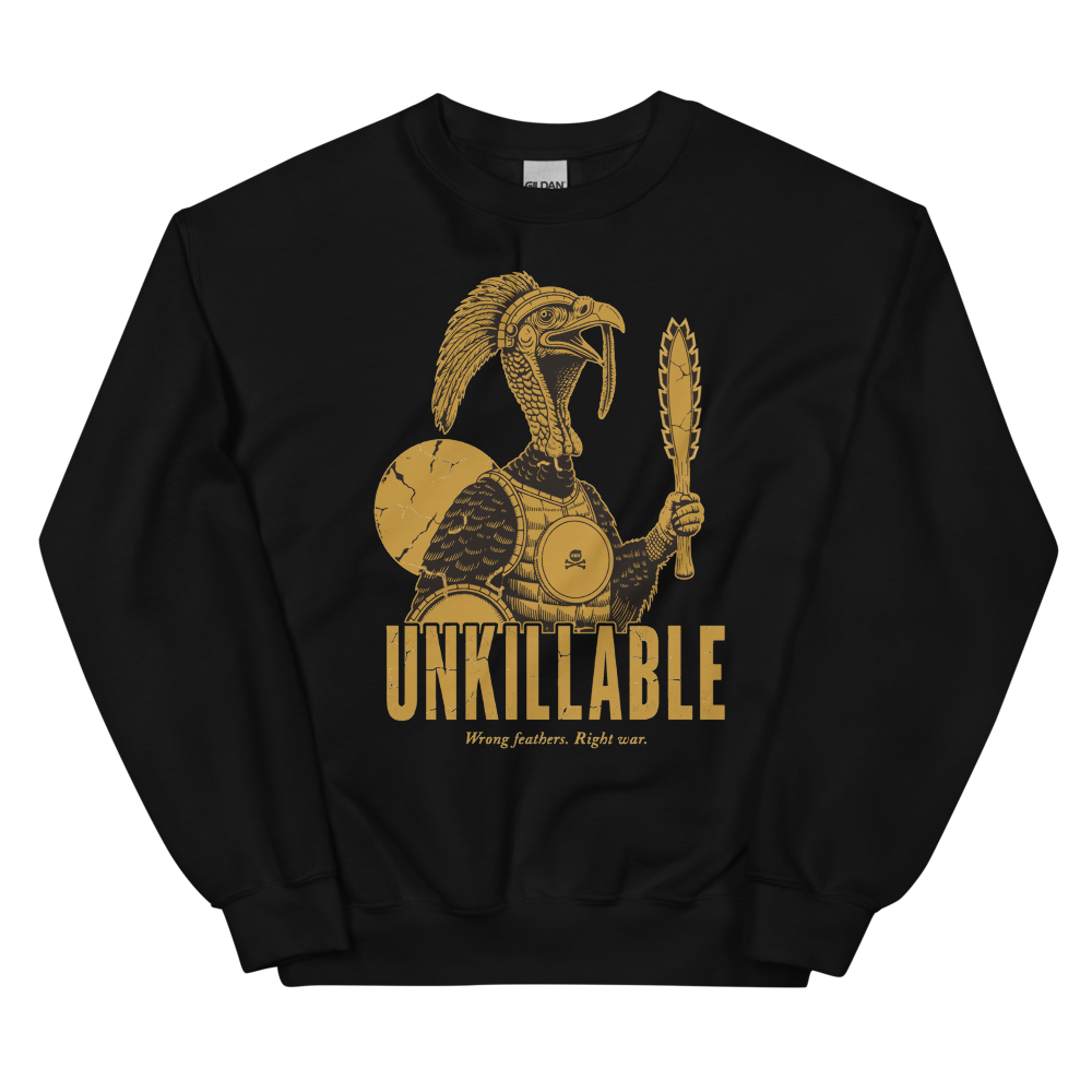 Turkey Eagle Warrior | Unkillable - Crewneck Black