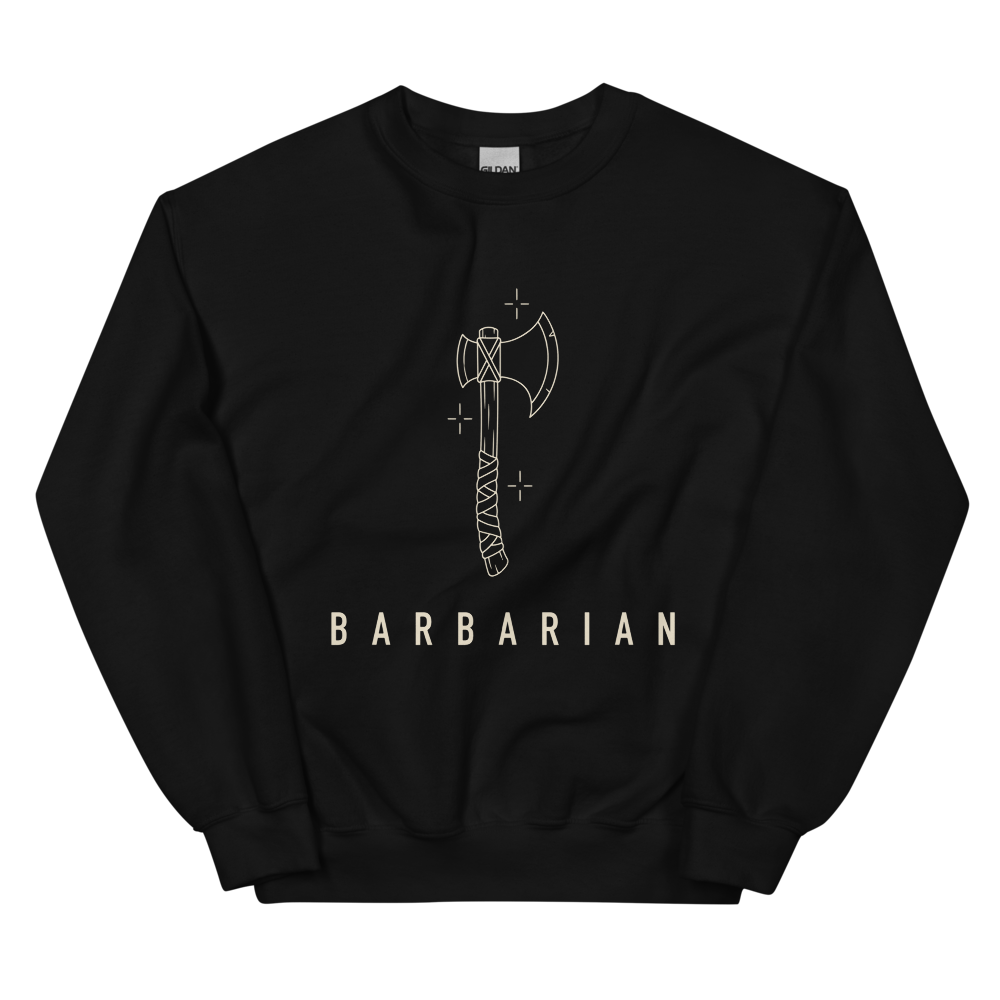 Barbarian | TTRPG Class Line - Crewneck Black