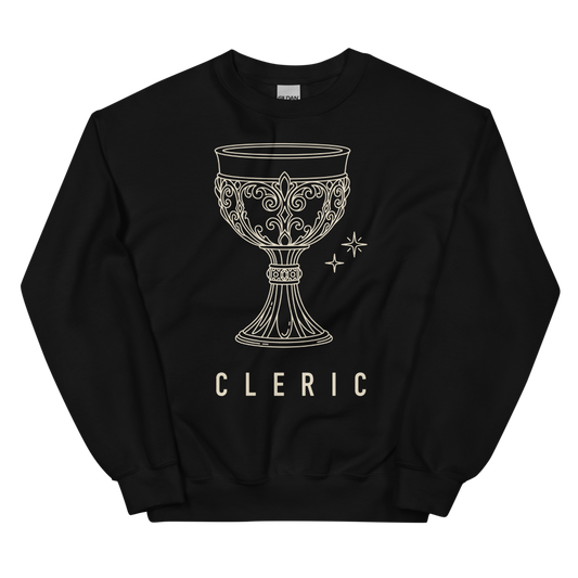 Cleric | TTRPG Class Line - Crewneck Black