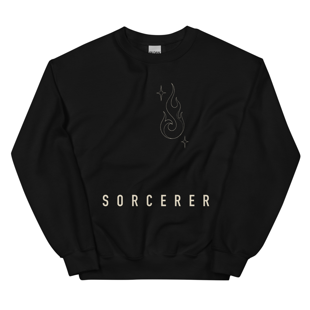 Sorcerer | TTRPG Class Line - Crewneck Black