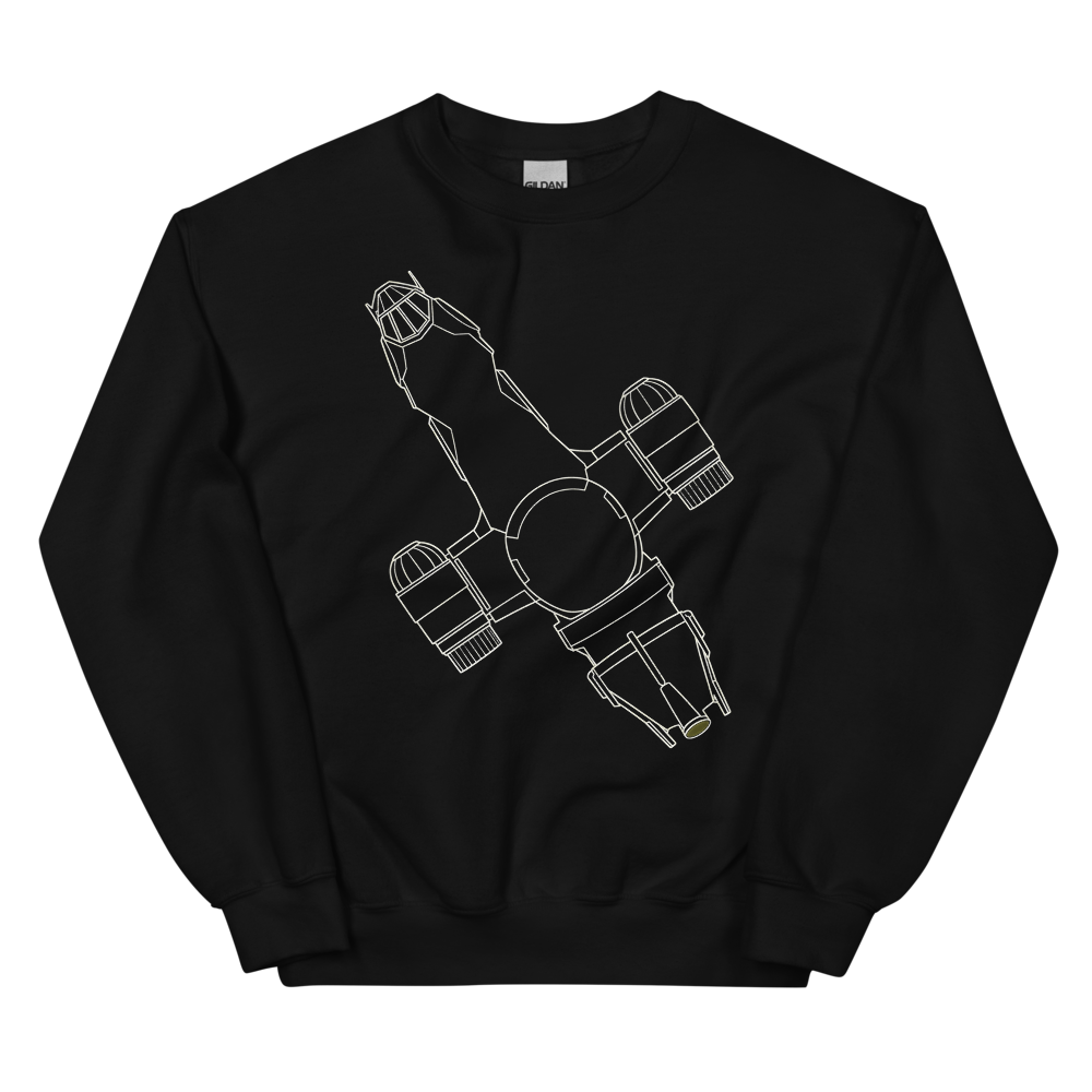 Fastest Junk in the Sector | Retro Space Opera - Crewneck Black