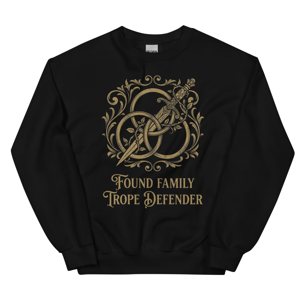 Found Family Trope Defender | Bookish Tee - Crewneck Black