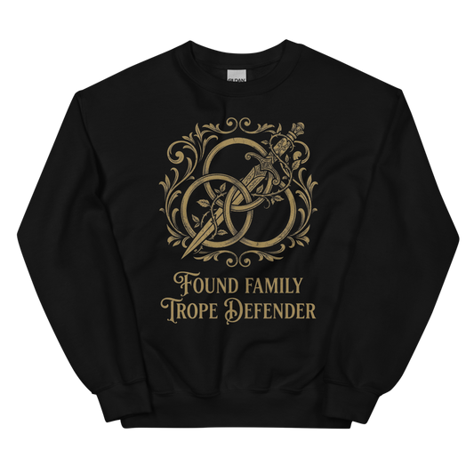 Found Family Trope Defender | Bookish Tee - Crewneck Black