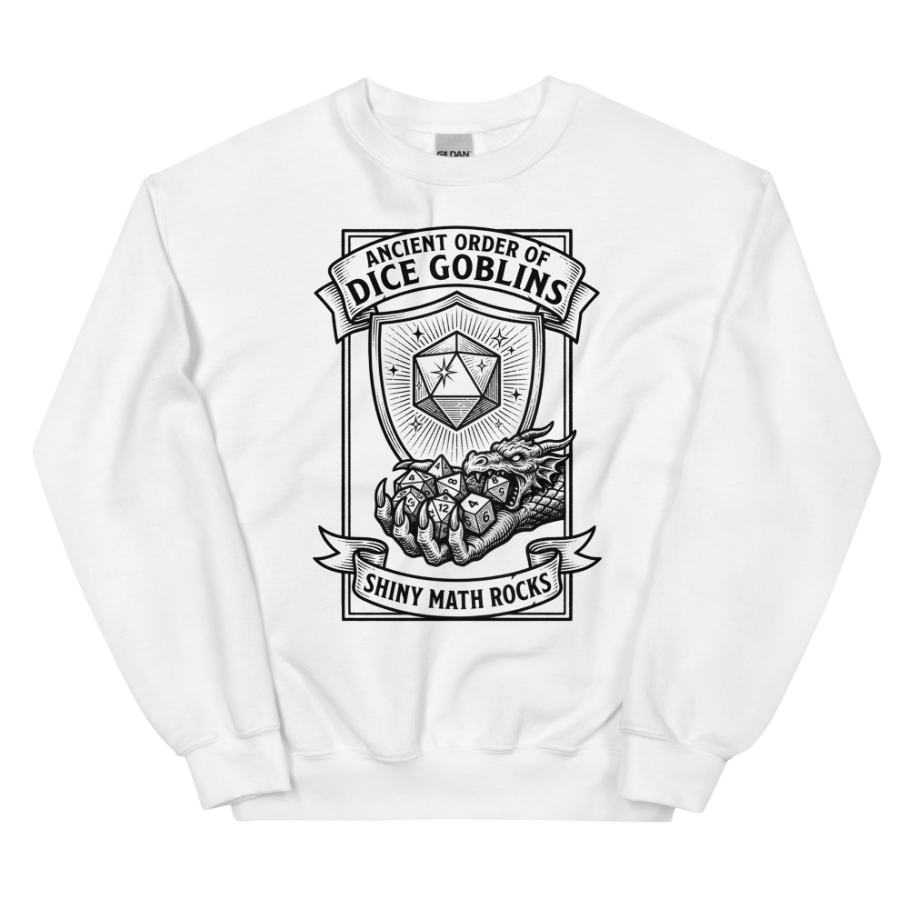 Ancient Order of Dice Goblins | Crest - Crewneck White