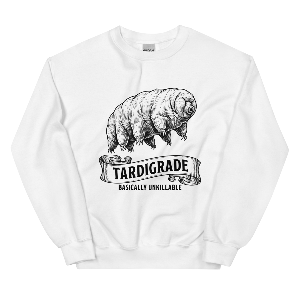 Tardigrade: Basically Unkillable | Vintage Science - Crewneck White
