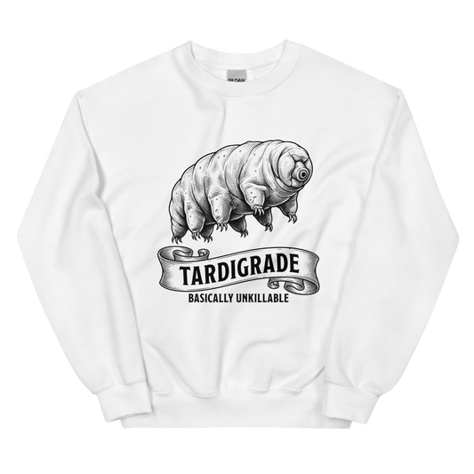 Tardigrade: Basically Unkillable | Vintage Science - Crewneck White