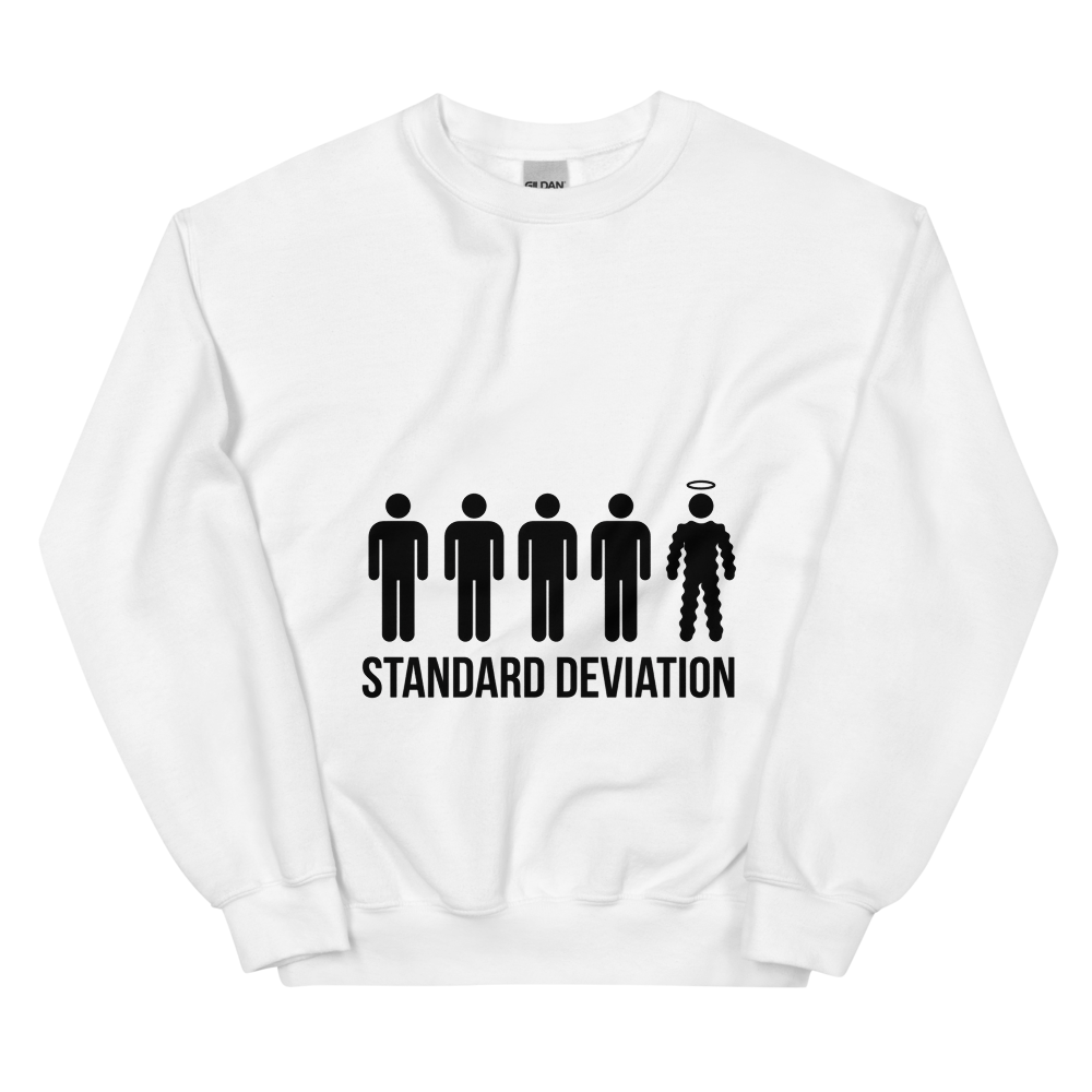 Standard Deviation | Statistics Tee - Crewneck White