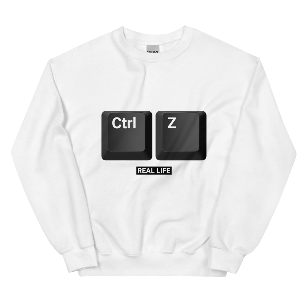Ctrl+Z: Undo Real Life | Programmer Keyboard - Crewneck White