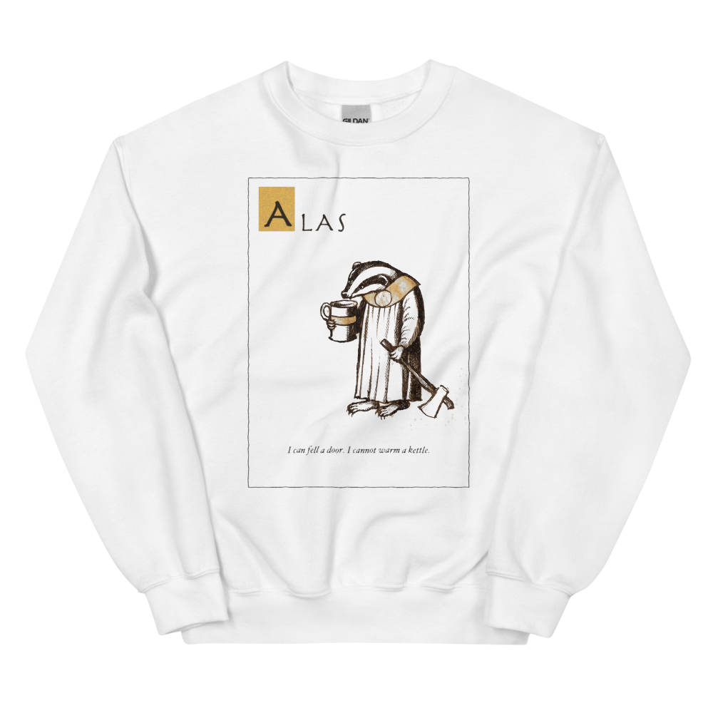 Alas: The Tea Is Cold | Ye Olde Grievance - Crewneck White