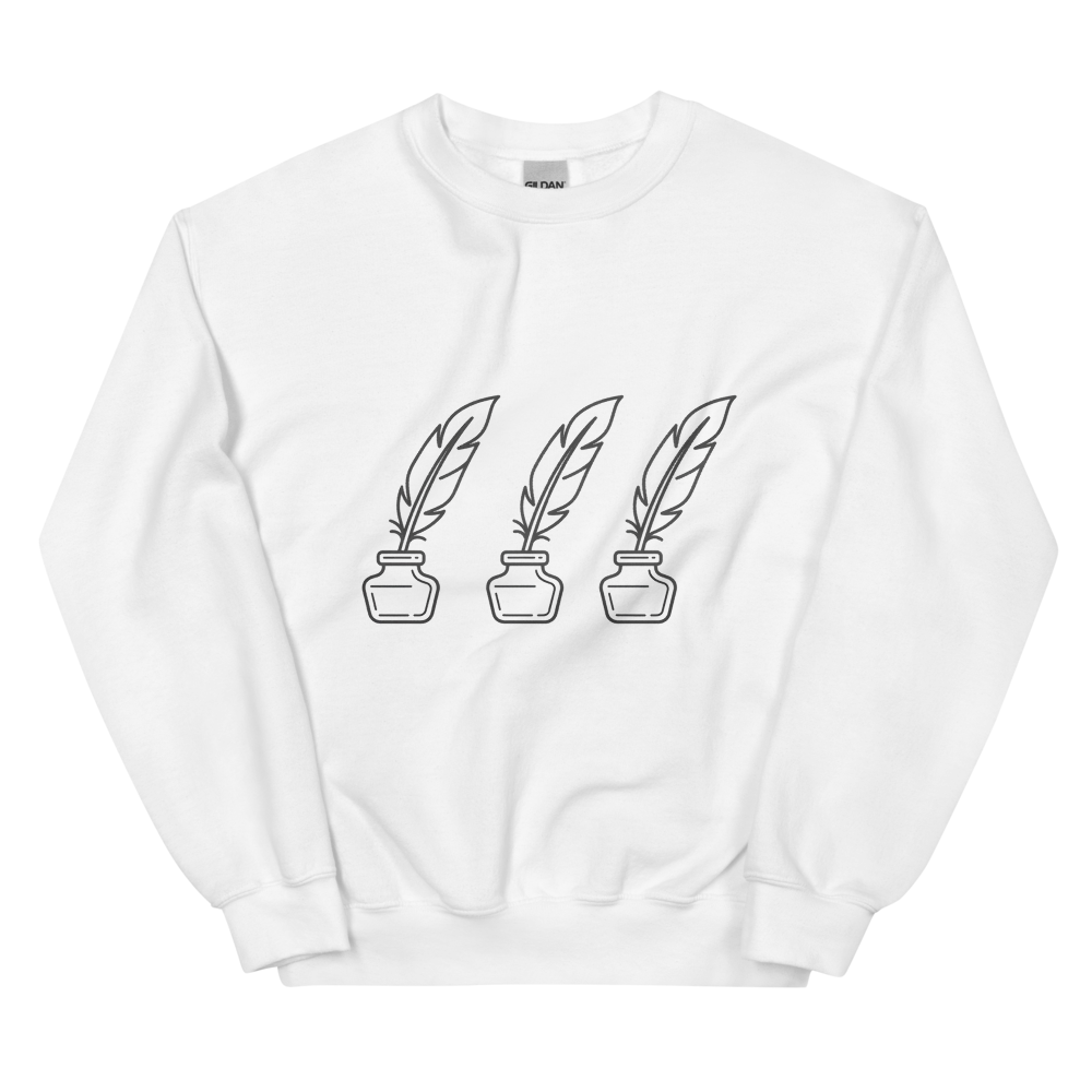 Writer's Inspiration | Quill & Ink Tee - Crewneck White