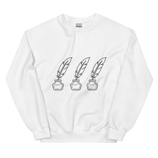 Writer's Inspiration | Quill & Ink Tee - Crewneck White
