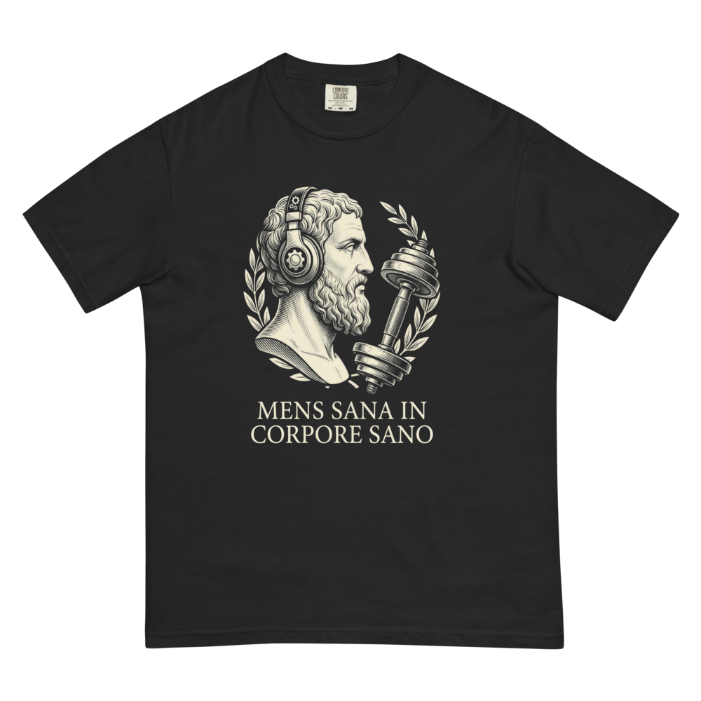 Mens Sana in Corpore Sano | Latin Fitness Heavyweight Tee - Black