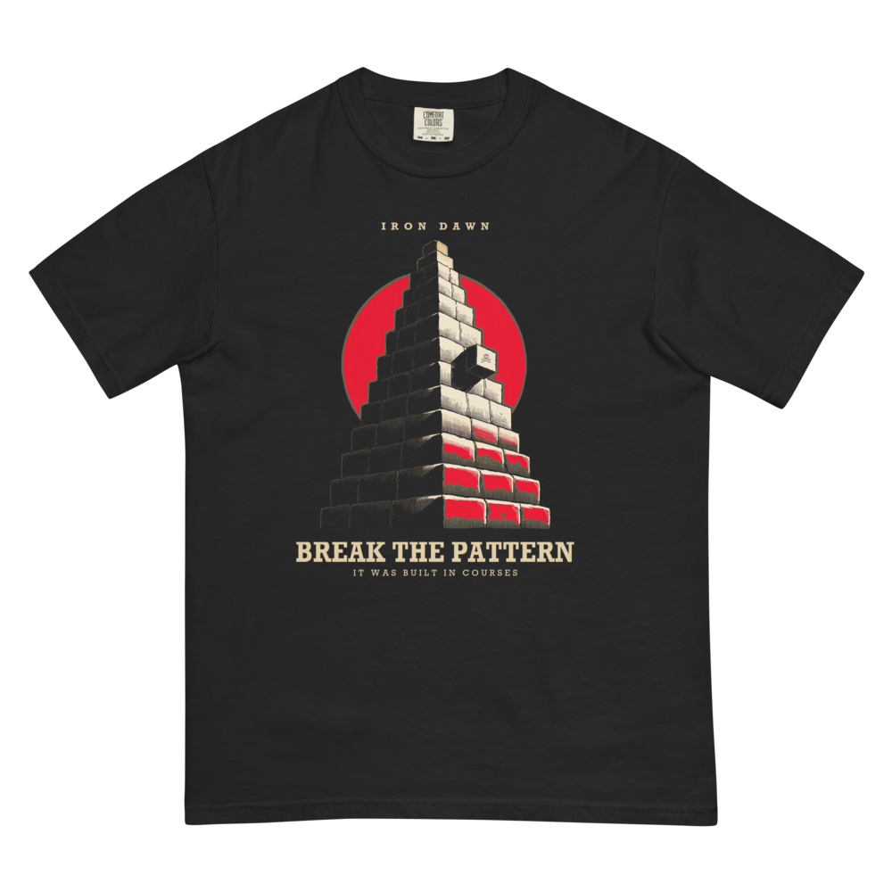 Break the Pattern | Iron Dawn Ziggurat Tee - Black