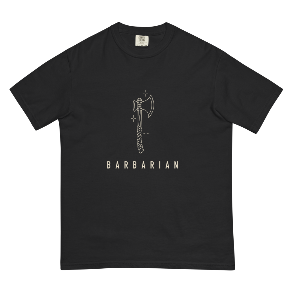 Barbarian | TTRPG Class Line - Heavyweight (Comfort Colors 1717) Black