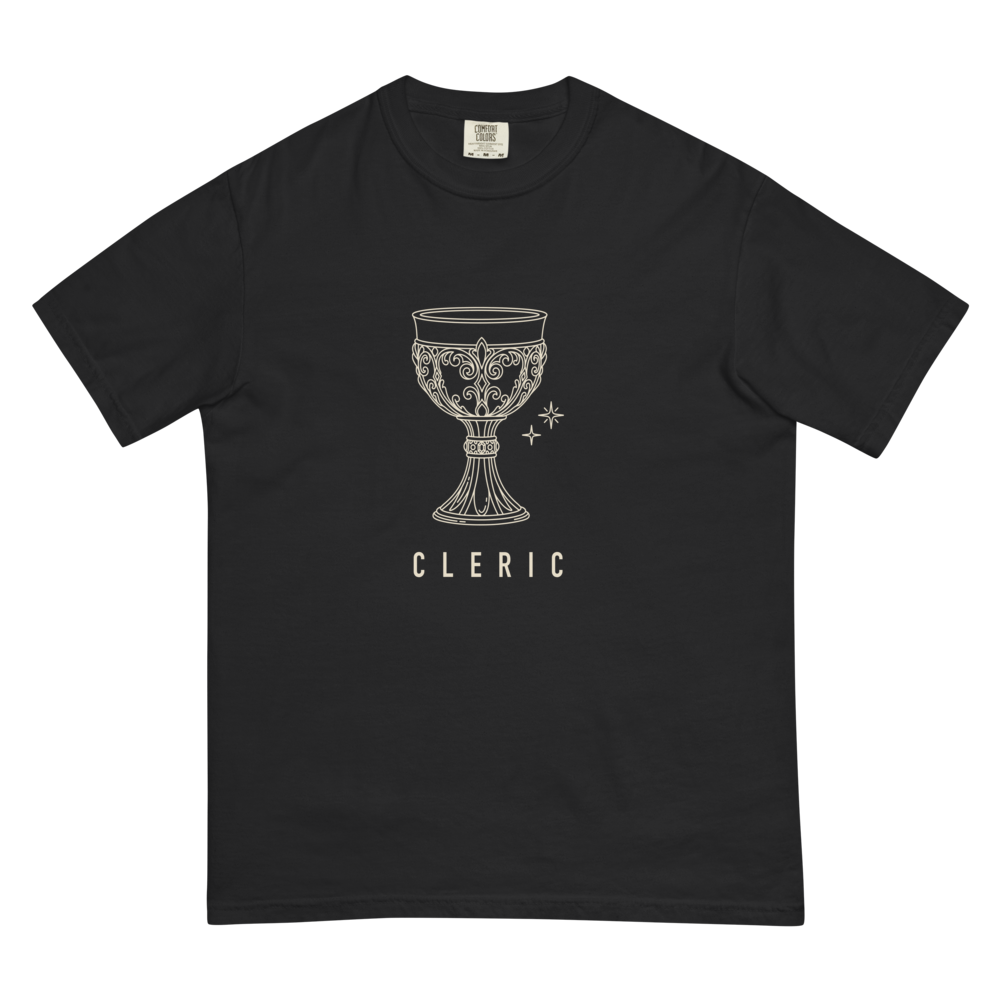 Cleric | TTRPG Class Line - Heavyweight (Comfort Colors 1717) Black