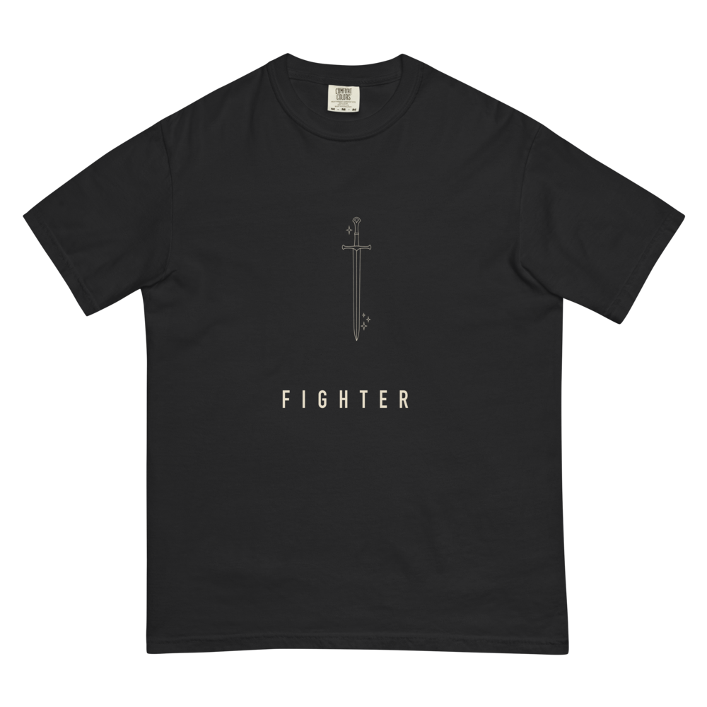 Fighter | TTRPG Class Line - Heavyweight (Comfort Colors 1717) Black