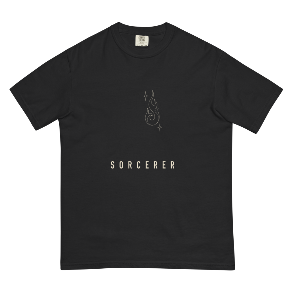 Sorcerer | TTRPG Class Line - Heavyweight (Comfort Colors 1717) Black