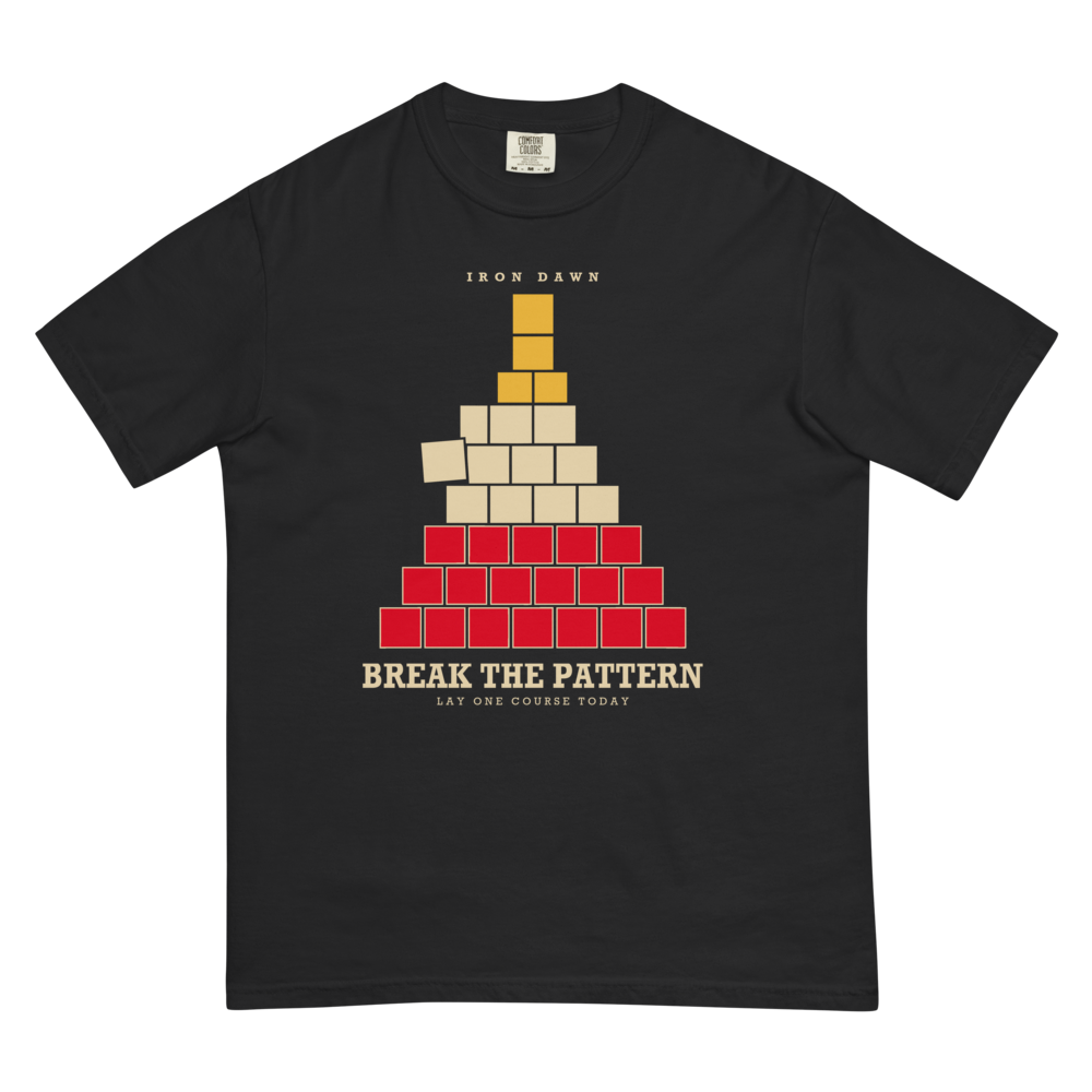 Break the Pattern | Iron Dawn Ziggurat Tee - Black