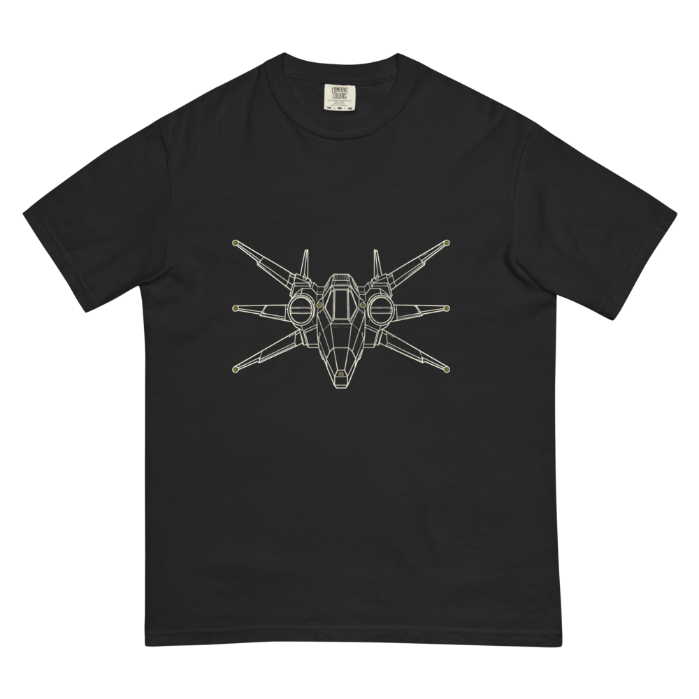 Nine Wing, Lamps | Retro Space Opera Tee - Black