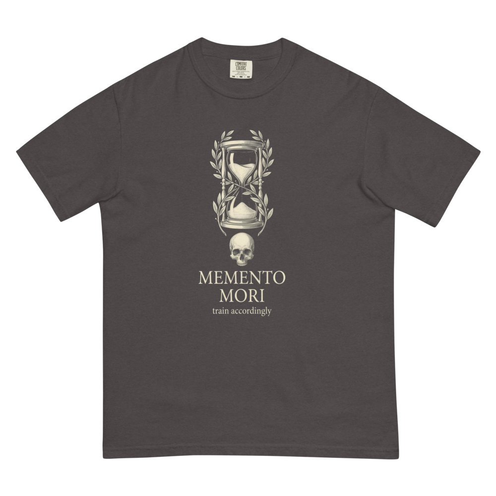 Memento Mori (Train Accordingly) | Stoic Fitness Heavyweight Tee - Graphite