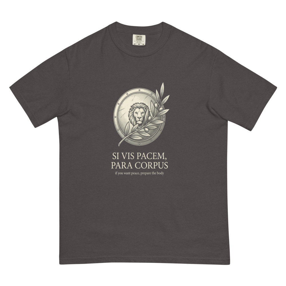 Si Vis Pacem, Para Corpus | Latin Gym Heavyweight Tee - Graphite