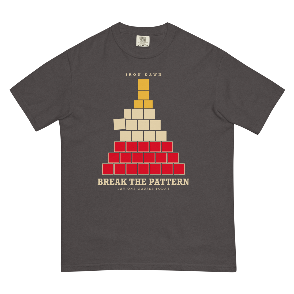 Break the Pattern | Iron Dawn Ziggurat Tee - Graphite