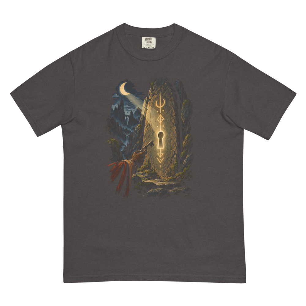 Moon Runes | Retro Fantasy - Tee Graphite (artwork corrected)