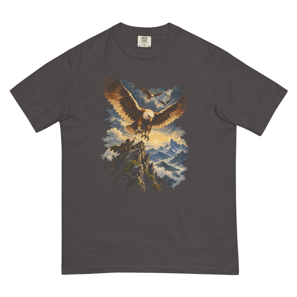 The Eagles Are Coming | Retro Fantasy - Tee Graphite (artwork corrected)