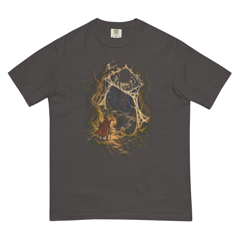 The Web Wood | Retro Fantasy - Tee Graphite (artwork corrected)