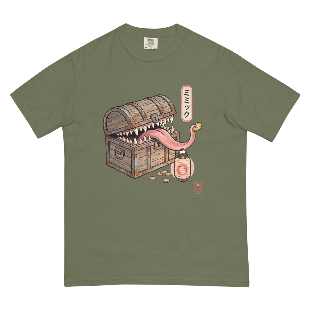 The Mimic | TTRPG Monster Woodblock | Vintage - Tee Moss (artwork corrected)