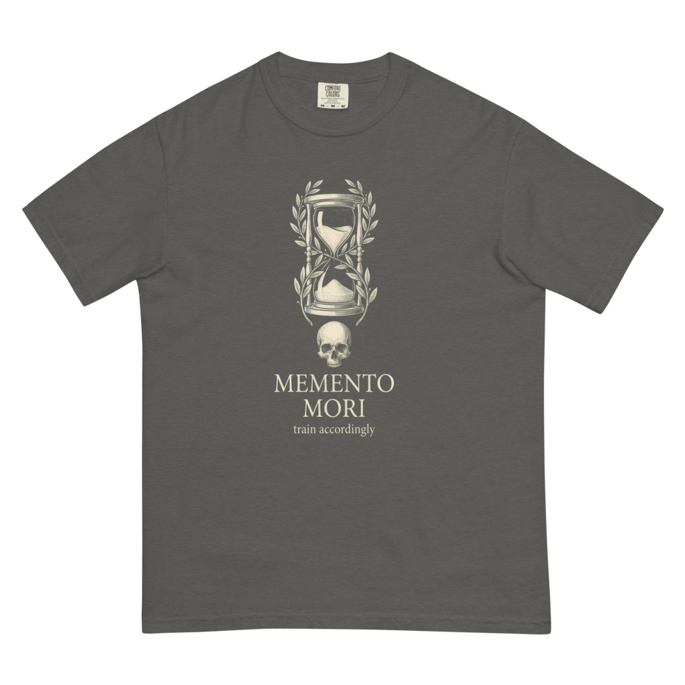 Memento Mori (Train Accordingly) | Stoic Fitness Heavyweight Tee - Pepper