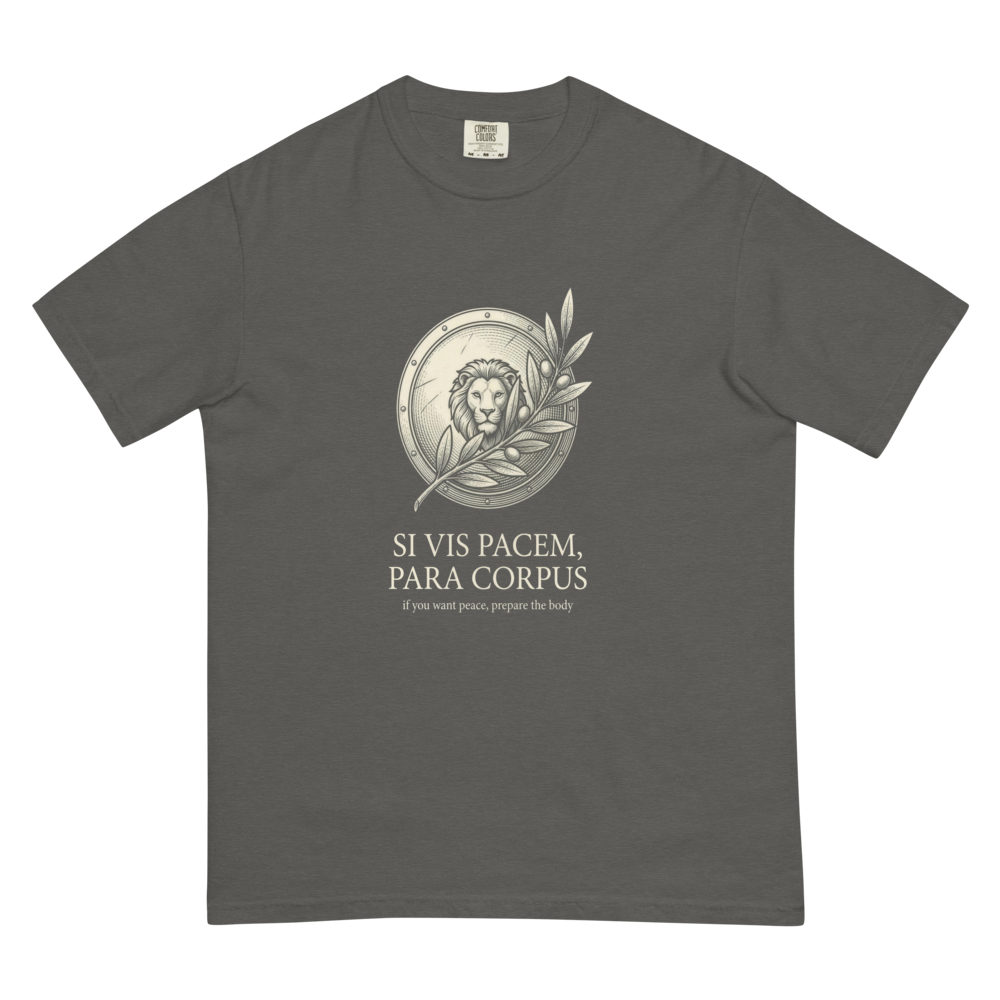 Si Vis Pacem, Para Corpus | Latin Gym Heavyweight Tee - Pepper