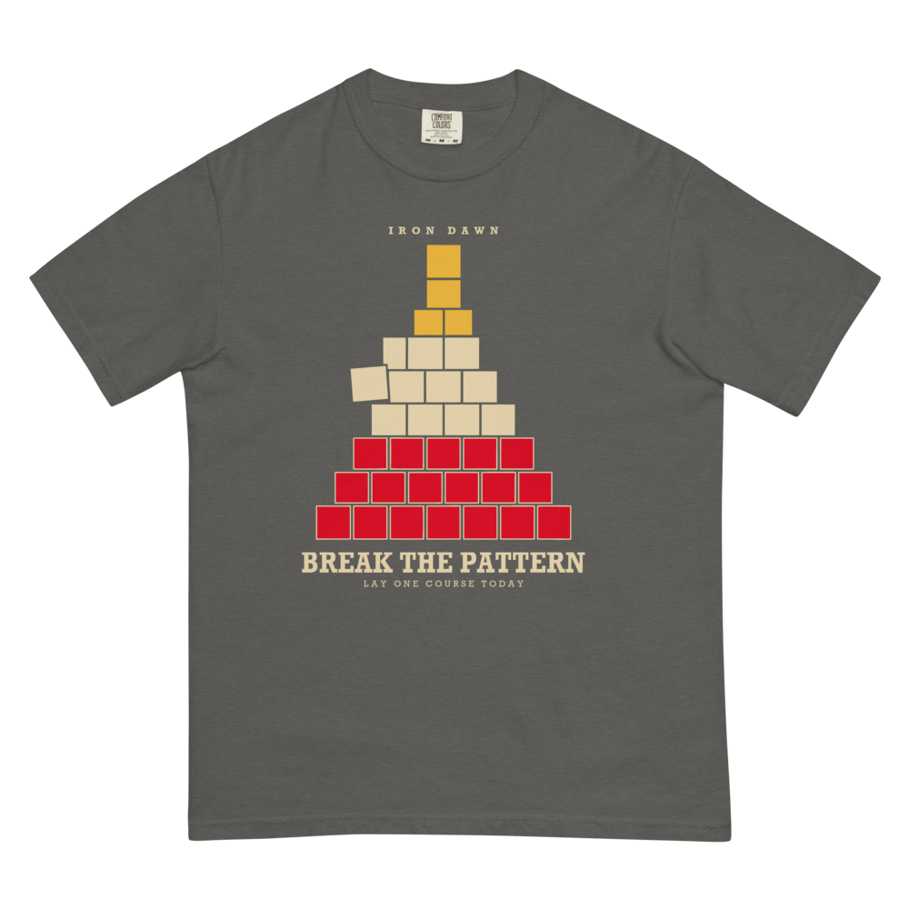 Break the Pattern | Iron Dawn Ziggurat Tee - Pepper