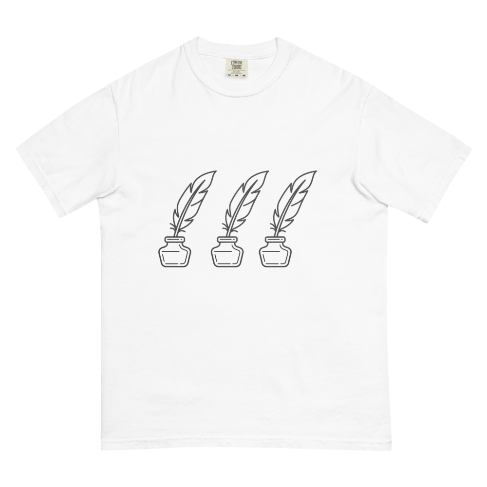 Writer's Inspiration | Quill & Ink - Tee White (artwork corrected)
