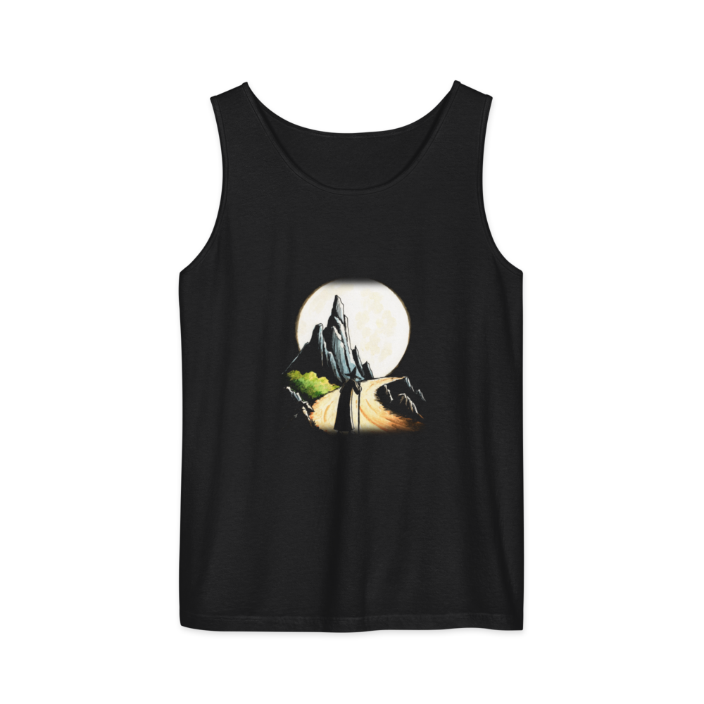 The Wandering Wizard | Retro Fantasy - Tank Black